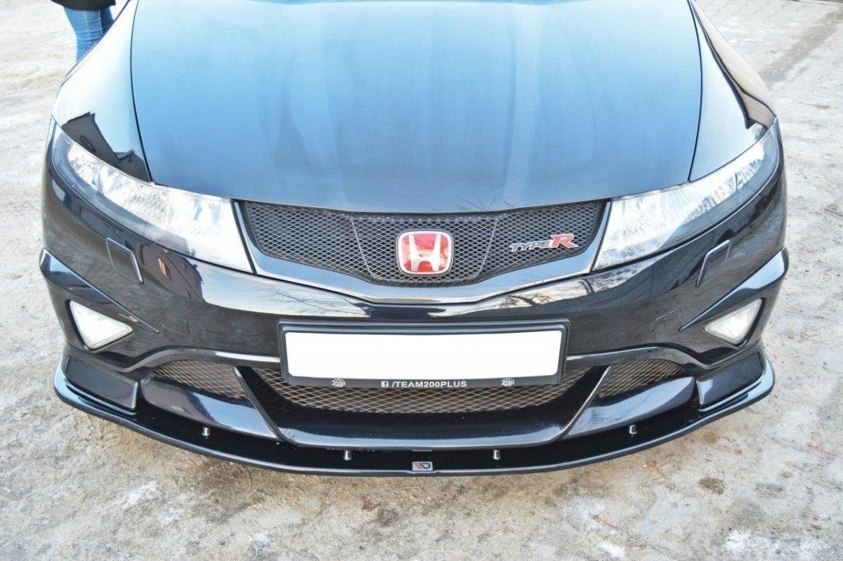 Street+ Spoilerlippe Front Ansatz passend für HONDA CIVIC VIII TYPE R GP schwarz Hochglanz – Ansicht 4