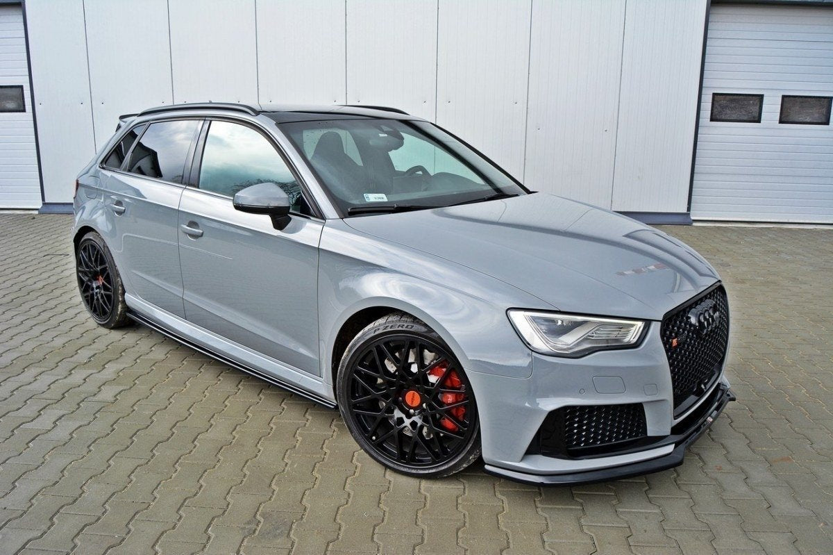 Street+ Spoilerlippe Front Ansatz V.2 passend für Audi RS3 8V Sportback schwarz Hochglanz – Ansicht 3
