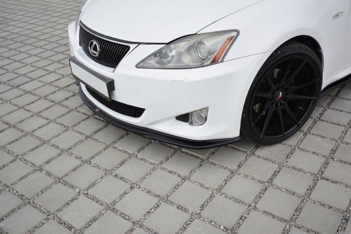 Street+ Spoilerlippe Front Ansatz V.1 passend für Lexus IS Mk2 schwarz Hochglanz – Ansicht 1