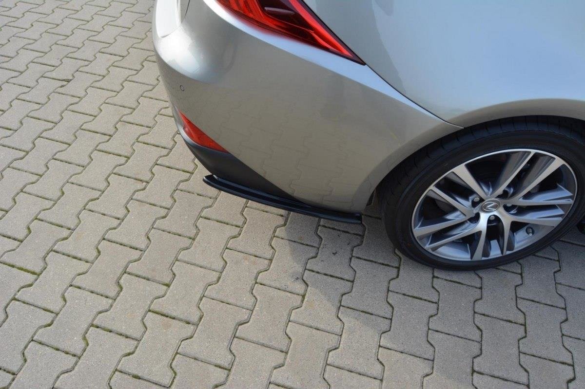 Heck Ansatz Flaps Diffusor passend für Lexus IS Mk3 Facelift T schwarz Hochglanz – Ansicht 3