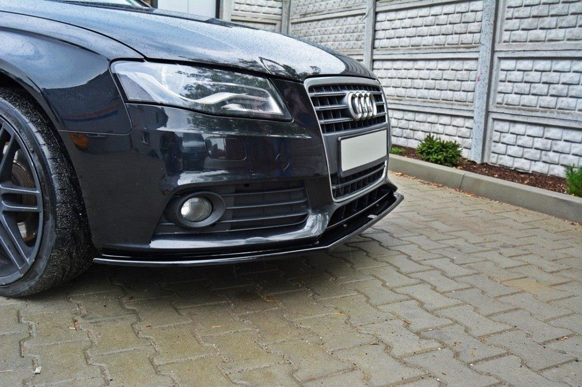 Front Diffuser V.2 Audi A4 Limousine / Avant B8  schwarz Hochglanz – Ansicht 1