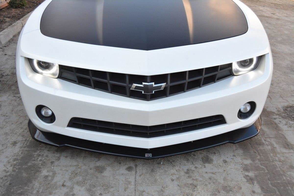Street+ Spoilerlippe Front Ansatz passend für Chevrolet Camaro Standard Mk5 schwarz Hochglanz – Ansicht 1