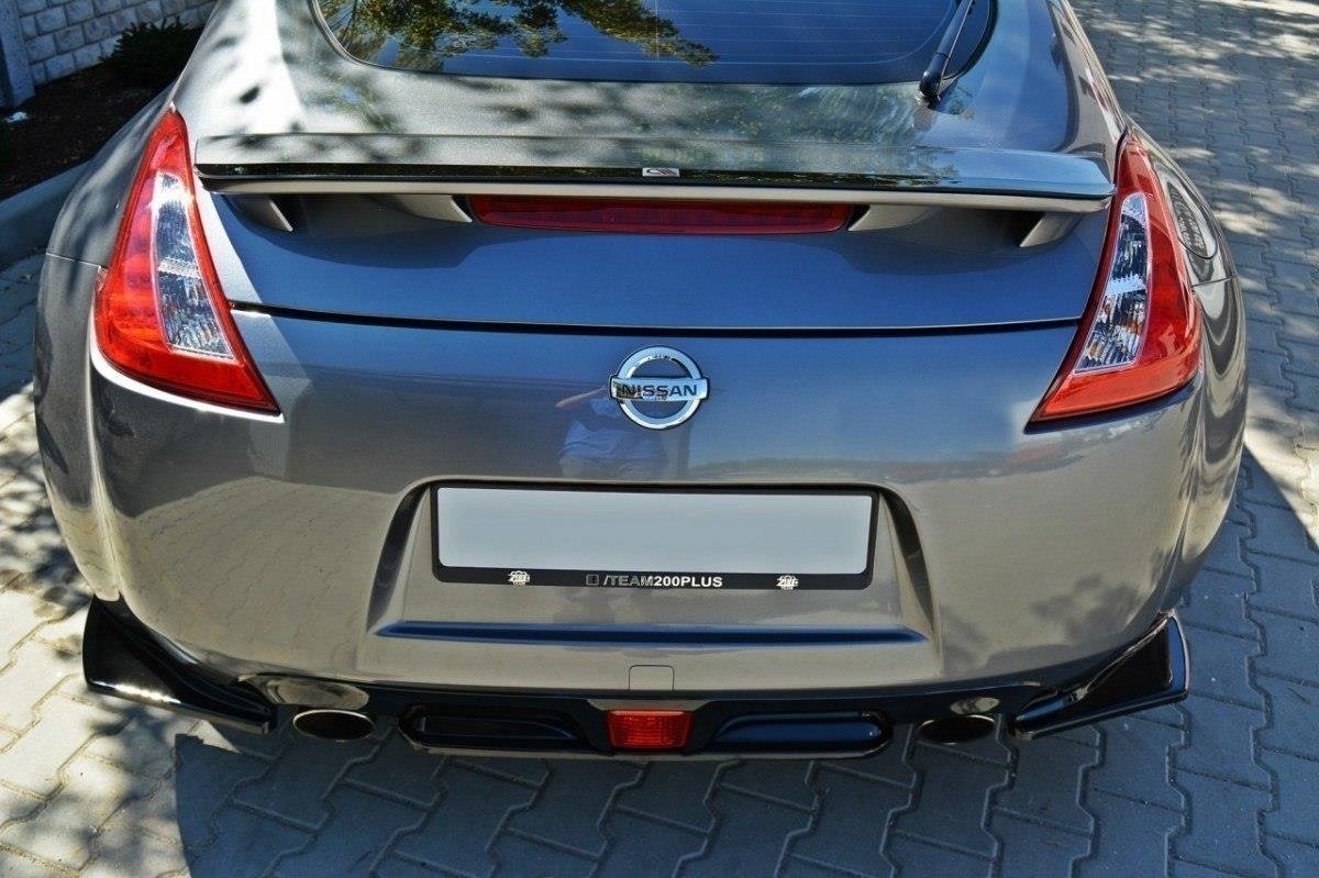 Heck Ansatz Flaps Diffusor V.1 passend für Nissan 370Z schwarz Hochglanz – Ansicht 4