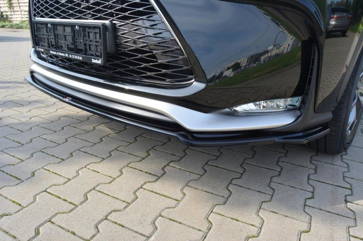 Street+ Spoilerlippe Front Ansatz V.1 passend für Lexus NX Mk1 F-Sport schwarz Hochglanz – Ansicht 4