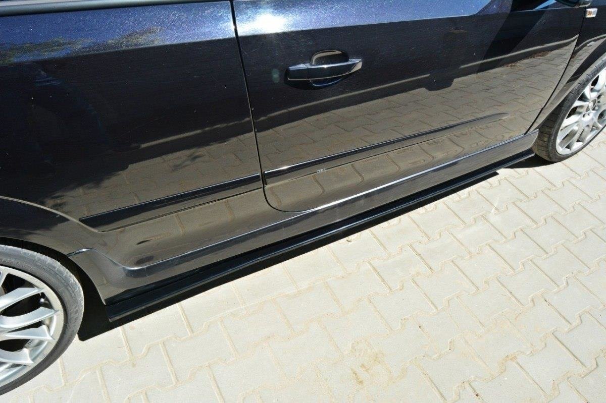 Street+ Seitenschweller Leisten passend für OPEL ASTRA H (FOR OPC / VXR) schwarz Hochglanz – Ansicht 1