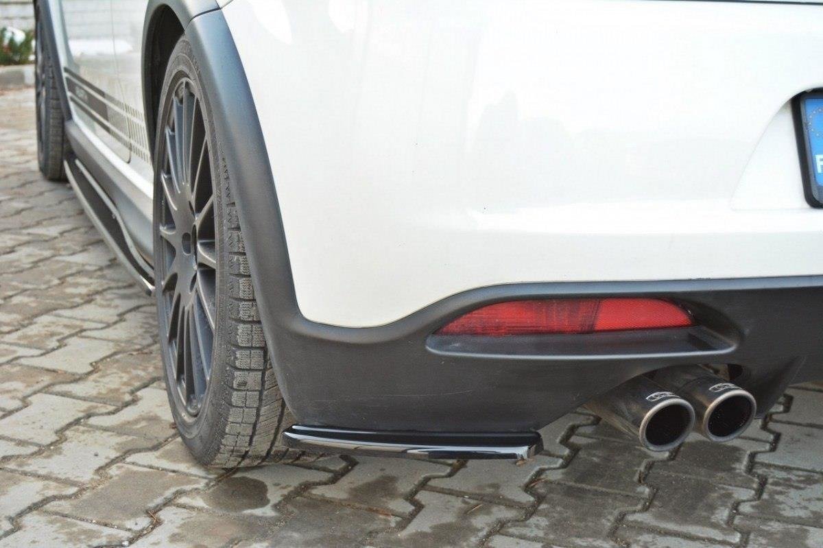 Heck Ansatz Flaps Diffusor passend für FIAT GRANDE PUNTO ABARTH schwarz Hochglanz – Ansicht 1