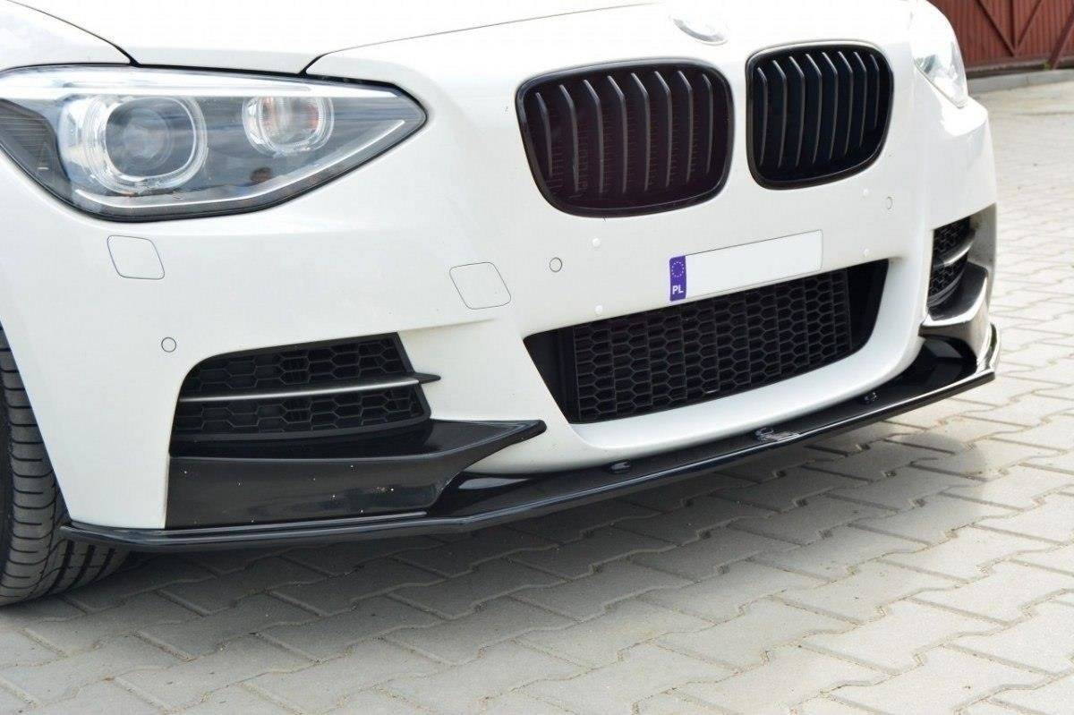 Street+ Spoilerlippe Front Ansatz passend für BMW 1er F20/F21 M-Power (vor Facelift) schwarz Hochglanz – Ansicht 4