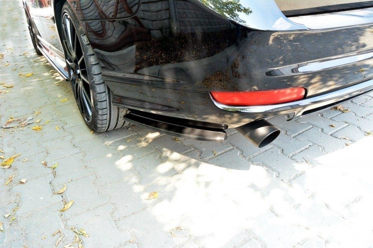 Heck Ansatz Flaps Diffusor passend für VOLVO V50F R-DESIGN schwarz Hochglanz – Ansicht 5