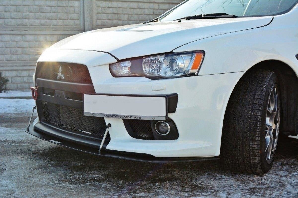 Racing Street+ Spoilerlippe Front Ansatz V.2 passend für Mitsubishi Lancer Evo X – Ansicht 4