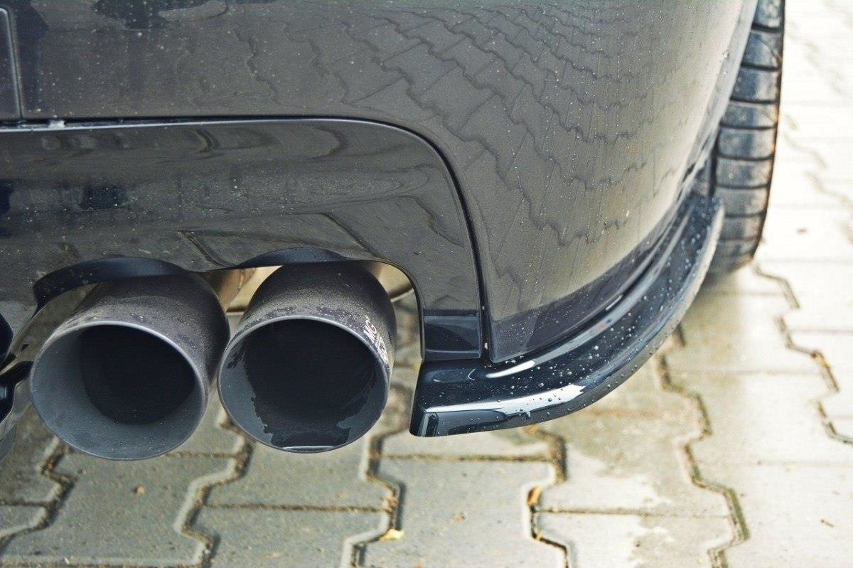 Heck Ansatz Flaps Diffusor passend für BMW 5er M-Paket Limousine /Touring  F10/F11 (mit zwei Doppel Endstücken) schwarz Hochglanz – Ansicht 3