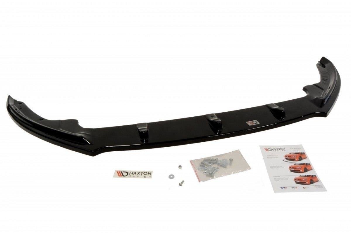 Street+ Spoilerlippe Front Ansatz V.1 passend für Skoda Rapid schwarz Hochglanz – Ansicht 4