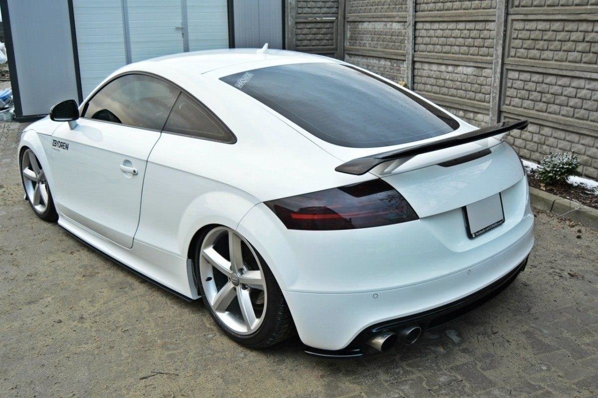 Heck Ansatz Flaps Diffusor passend für Audi TT S 8J schwarz Hochglanz – Ansicht 5