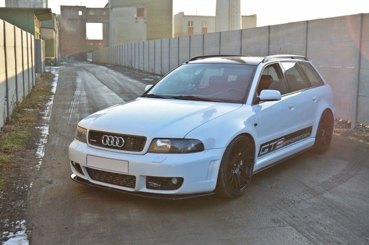 Street+ Spoilerlippe Front Ansatz passend für AUDI RS4 B5 schwarz Hochglanz – Ansicht 3