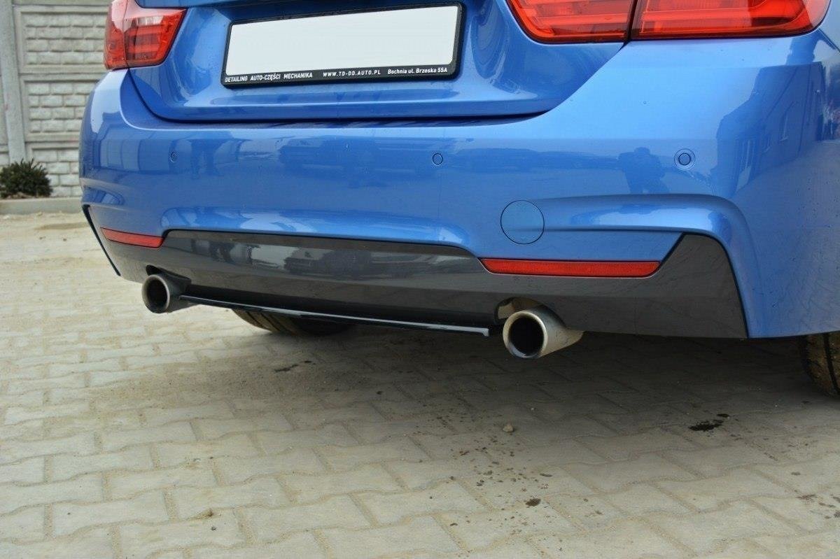 Heckansatz BMW 4er Coupe / Gran Coupe / Cabrio M-Paket F32 / F36 / F33  schwarz Hochglanz – Ansicht 1