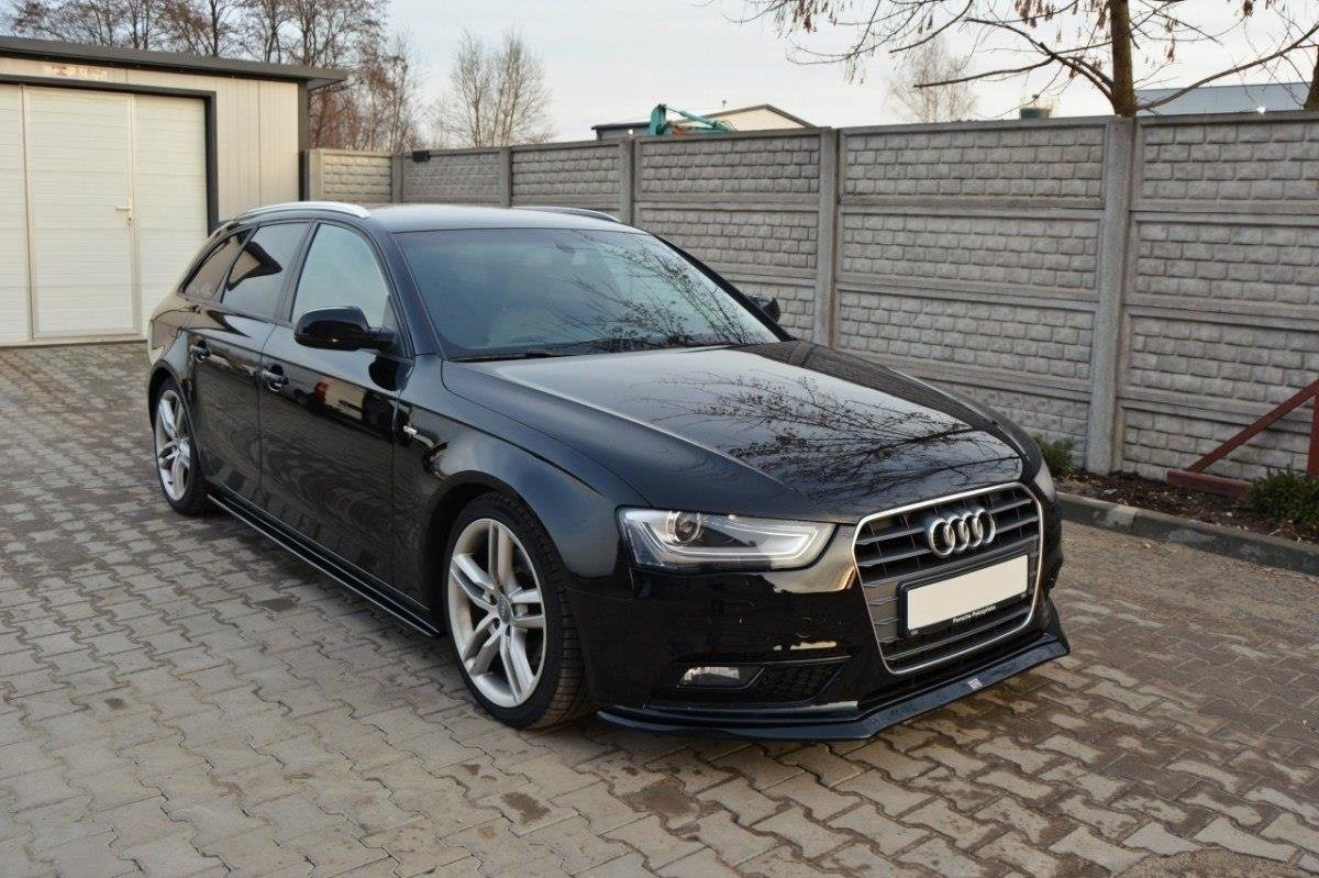 Front Diffuser V.2 Audi A4 B8 FL schwarz Hochglanz – Ansicht 5