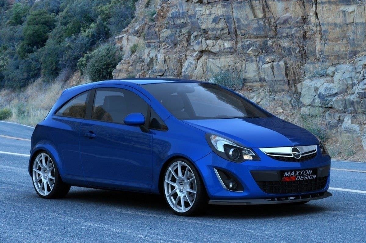 Street+ Spoilerlippe Front Ansatz passend für OPEL CORSA D Facelift schwarz Hochglanz – Ansicht 2