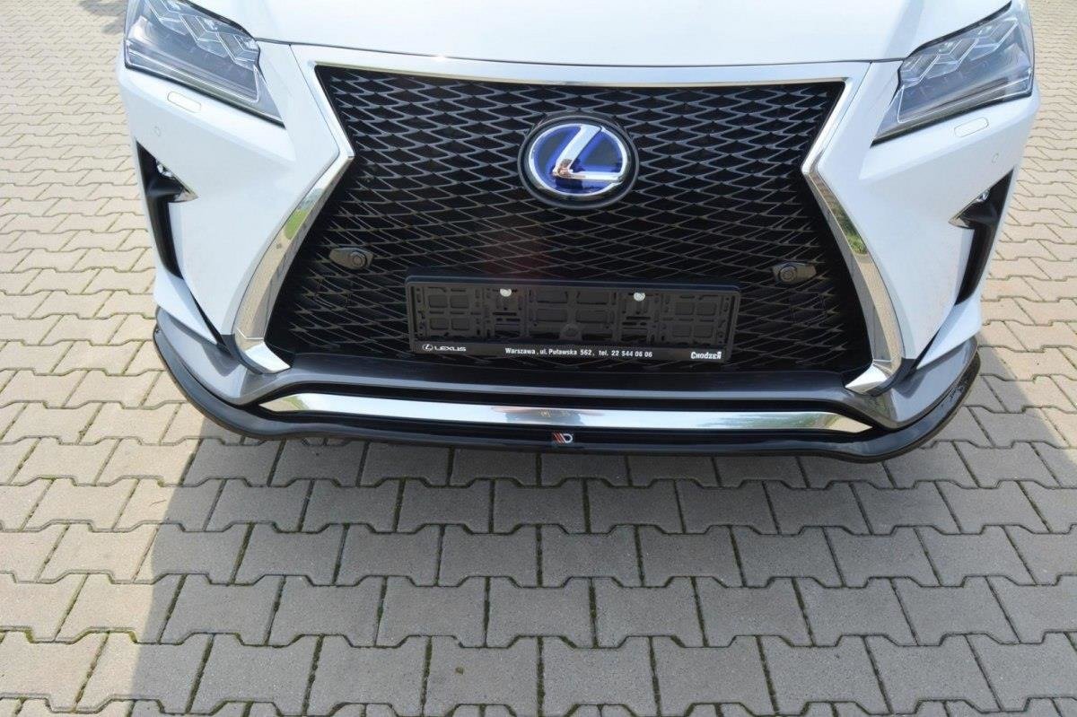 Street+ Spoilerlippe Front Ansatz V.1 passend für Lexus RX Mk4 F-Sport schwarz Hochglanz – Ansicht 3