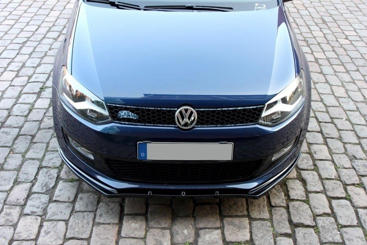 Street+ Spoilerlippe Front Ansatz passend für VW Polo Mk5  schwarz Hochglanz – Ansicht 4