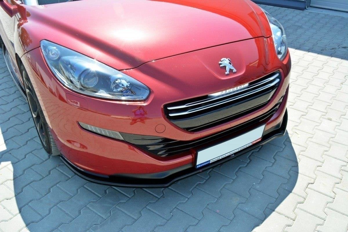 Street+ Spoilerlippe Front Ansatz V.1 passend für Peugeot RCZ Mk1 Facelift schwarz Hochglanz – Ansicht 3
