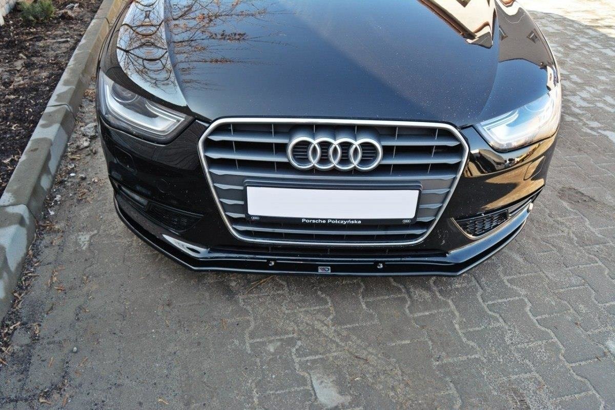 Front Diffuser V.1 Audi A4 B8 FL schwarz Hochglanz – Ansicht 1