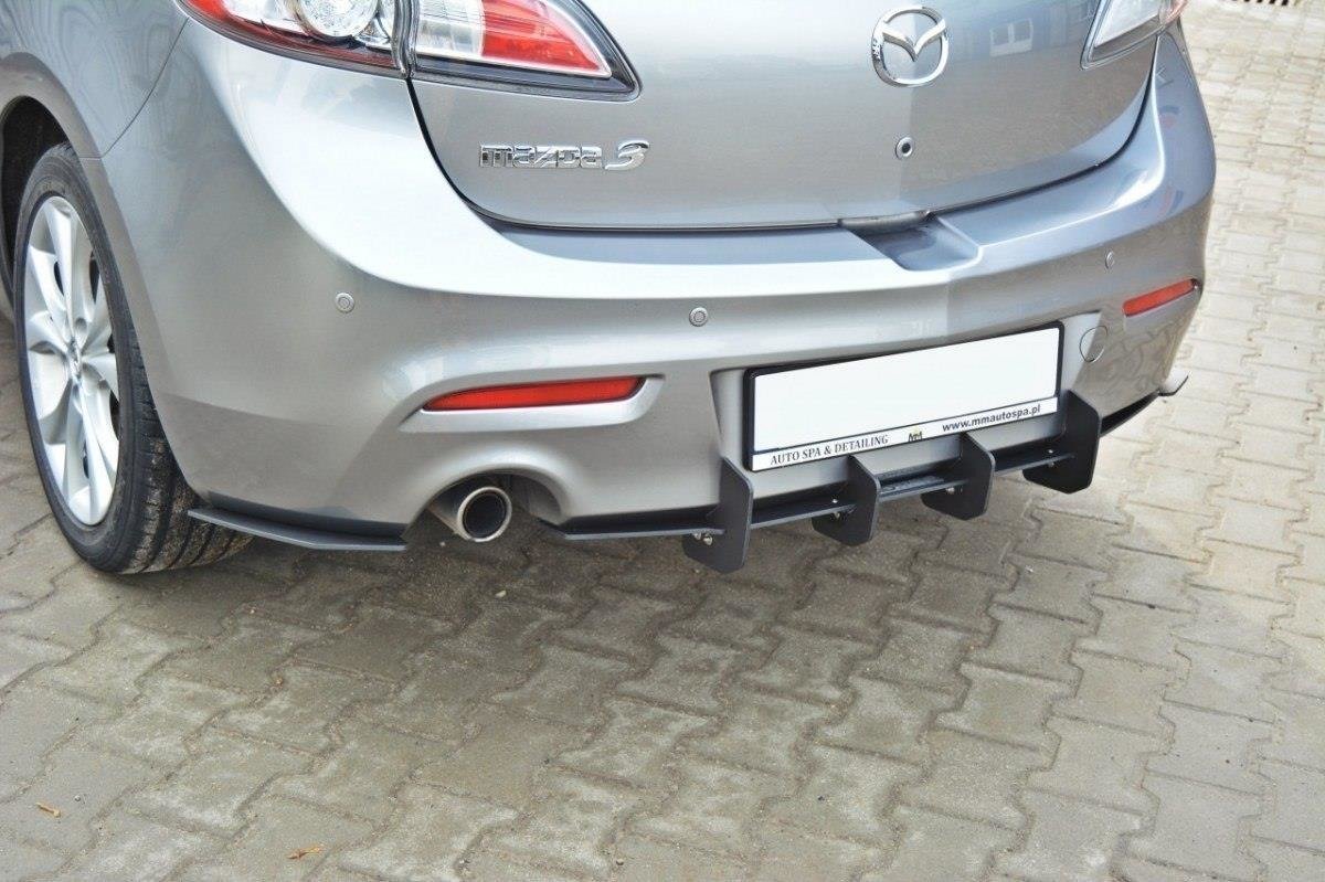 MAZDA 3 MK2 SPORT (vor Facelift) Diffusor Heck Ansatz passend für Heckschürze passend für & Heck Ansatz Flaps Diffusor passend für – Ansicht 4