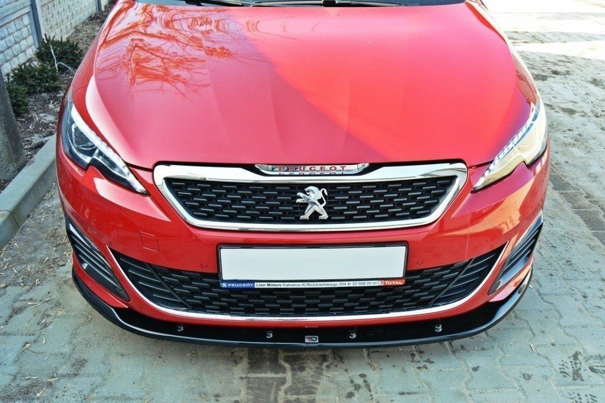 Street+ Spoilerlippe Front Ansatz passend für v.2 PEUGEOT 308 II GTI schwarz Hochglanz – Ansicht 3