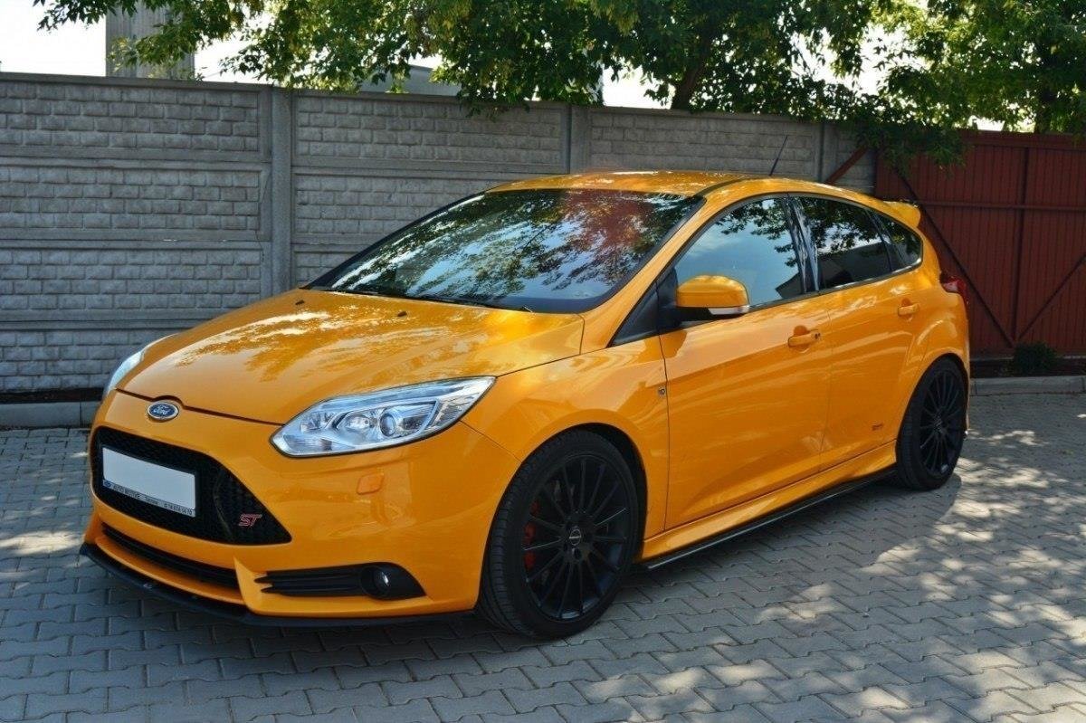 Street+ Spoilerlippe Front Ansatz passend für Ford Focus ST Mk3 (Cupra) schwarz Hochglanz – Ansicht 5