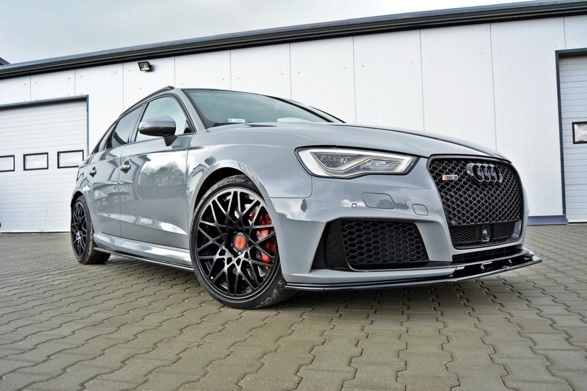 Street+ Spoilerlippe Front Ansatz V.2 passend für Audi RS3 8V Sportback schwarz Hochglanz – Ansicht 1