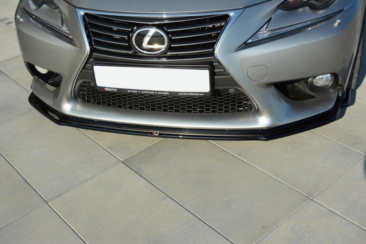Street+ Spoilerlippe Front Ansatz V.1 passend für Lexus IS Mk3 schwarz Hochglanz – Ansicht 3