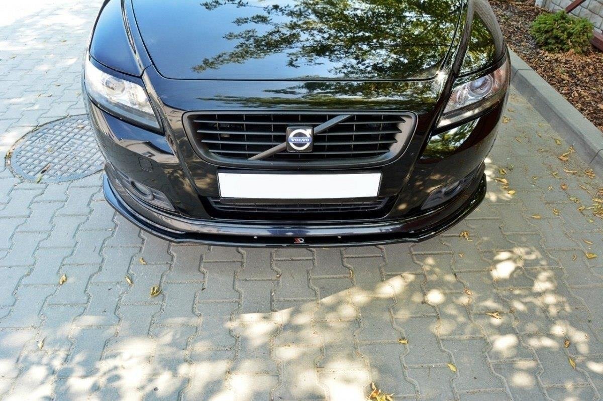 Street+ Spoilerlippe Front Ansatz passend für v.1 VOLVO V50F R-DESIGN schwarz Hochglanz – Ansicht 4