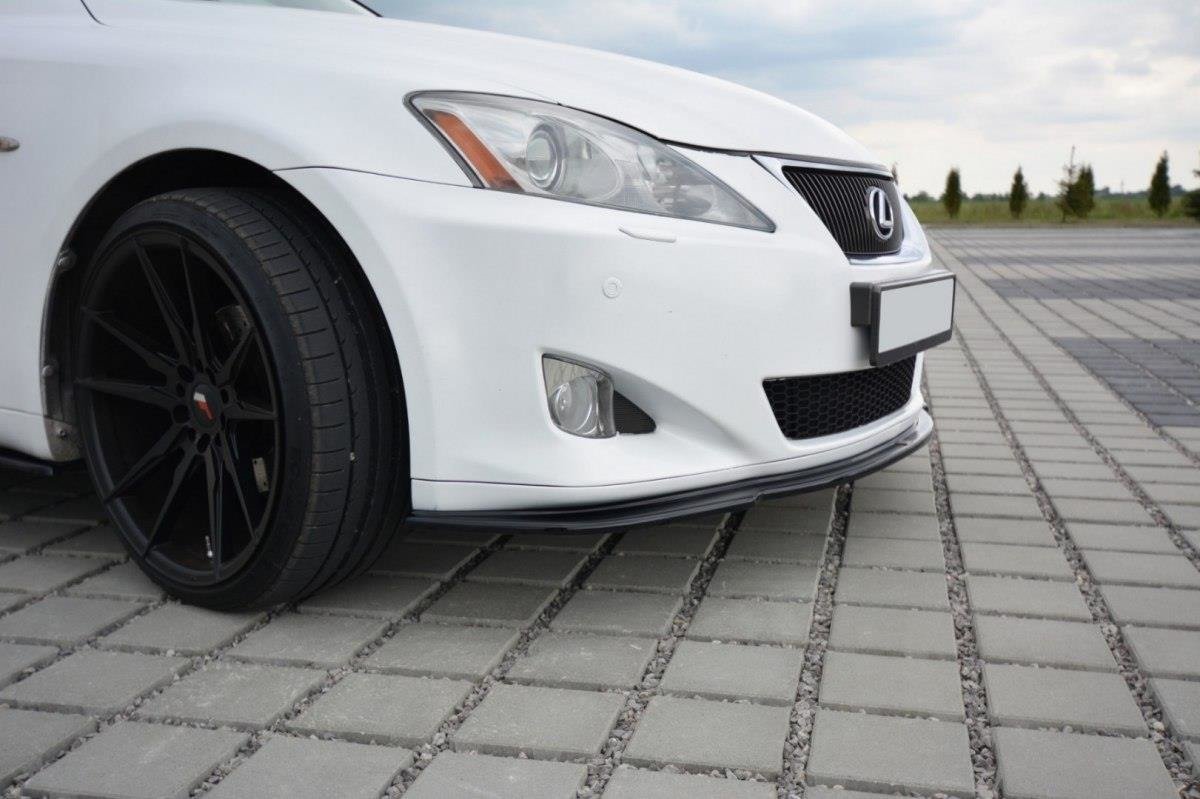 Street+ Spoilerlippe Front Ansatz V.1 passend für Lexus IS Mk2 schwarz Hochglanz – Ansicht 4