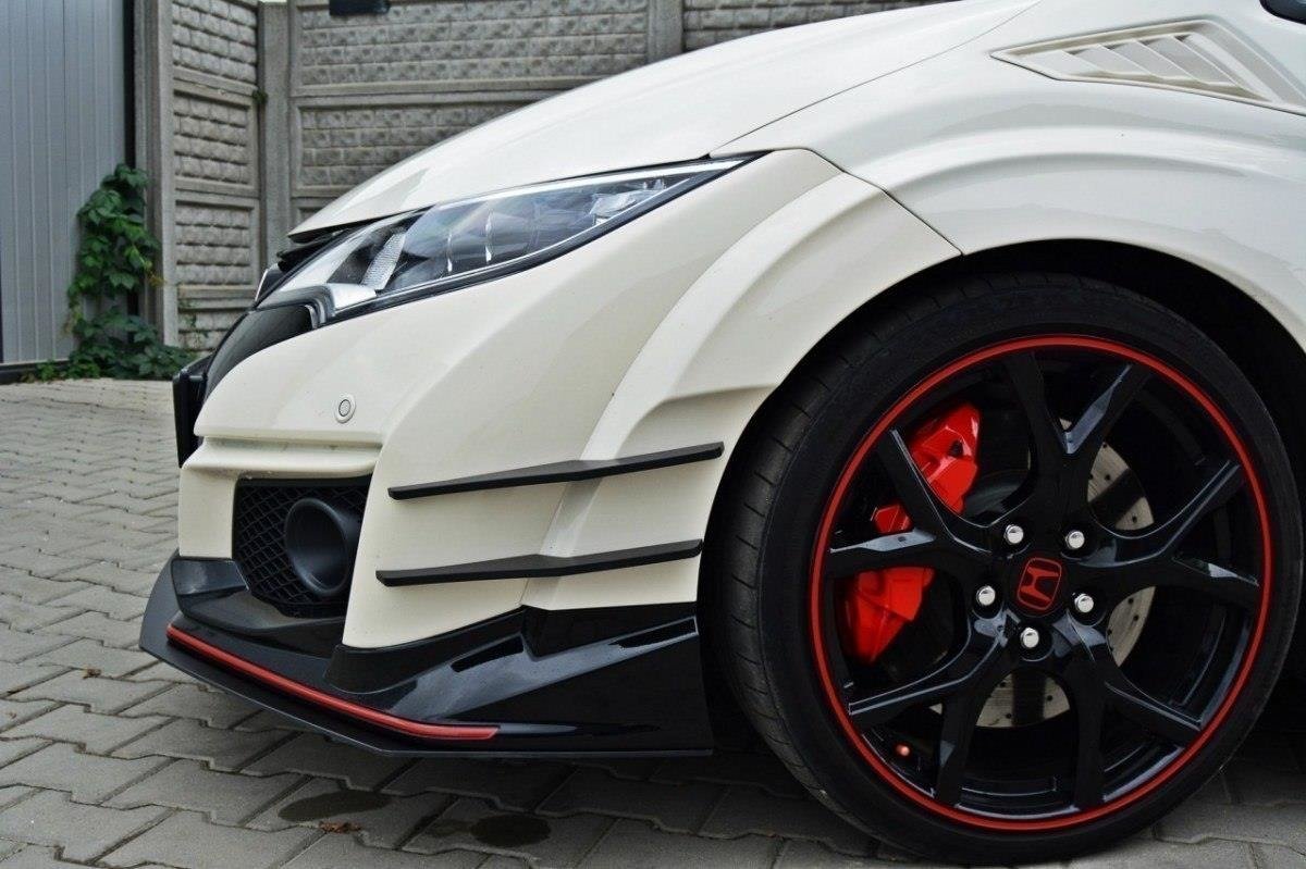 Racing Street+ Spoilerlippe Front Ansatz passend für v.1 HONDA CIVIC IX TYPE R – Ansicht 4