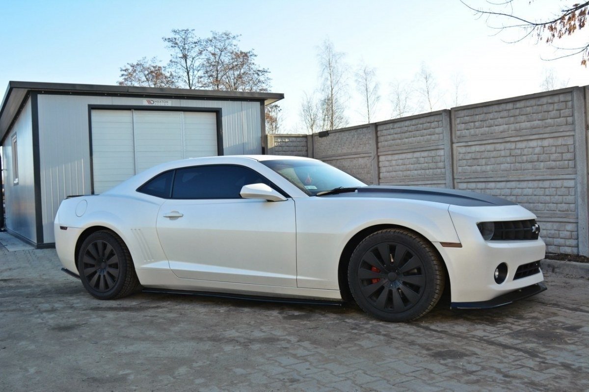 Street+ Seitenschweller Leisten passend für Chevrolet Camaro SS / Standard Mk5 schwarz Hochglanz – Ansicht 7