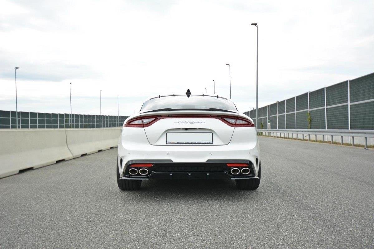 Heck Ansatz Flaps Diffusor passend für KIA Kia Stinger Gt / GT-Line Mk1 schwarz Hochglanz – Ansicht 4