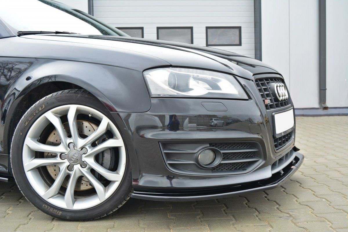 Street+ Spoilerlippe Front Ansatz V.2 passend für Audi S3 8P FL schwarz Hochglanz – Ansicht 3