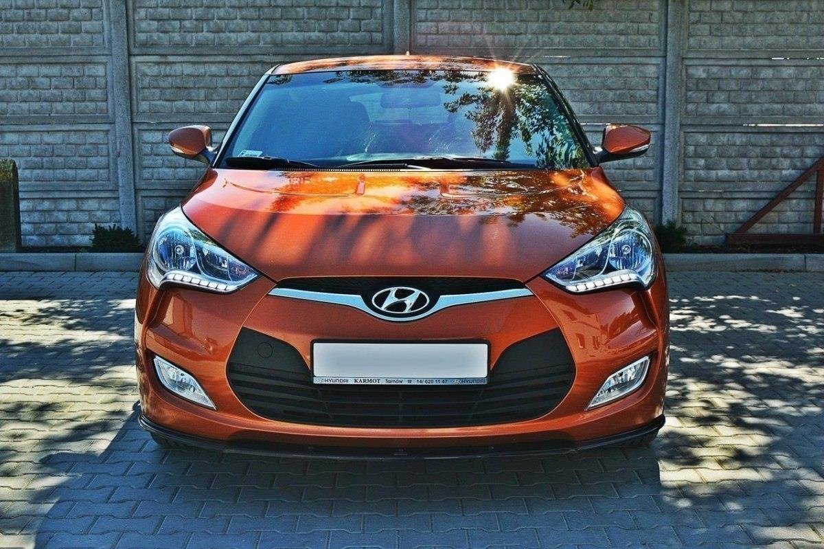 Street+ Spoilerlippe Front Ansatz passend für Hyundai Veloster schwarz Hochglanz – Ansicht 5