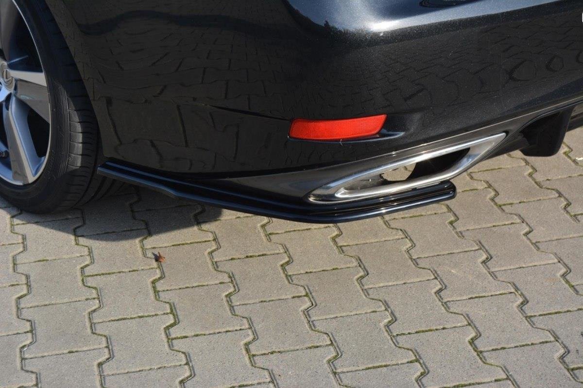 Heck Ansatz Flaps Diffusor passend für Lexus GS Mk4 Facelift T schwarz Hochglanz – Ansicht 3