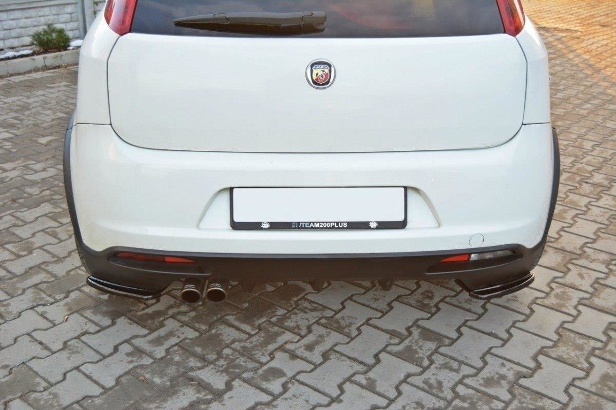 Heck Ansatz Flaps Diffusor passend für FIAT GRANDE PUNTO ABARTH schwarz Hochglanz – Ansicht 3