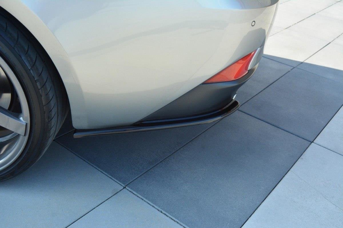 Heck Ansatz Flaps Diffusor passend für Lexus IS Mk3 T schwarz Hochglanz – Ansicht 1