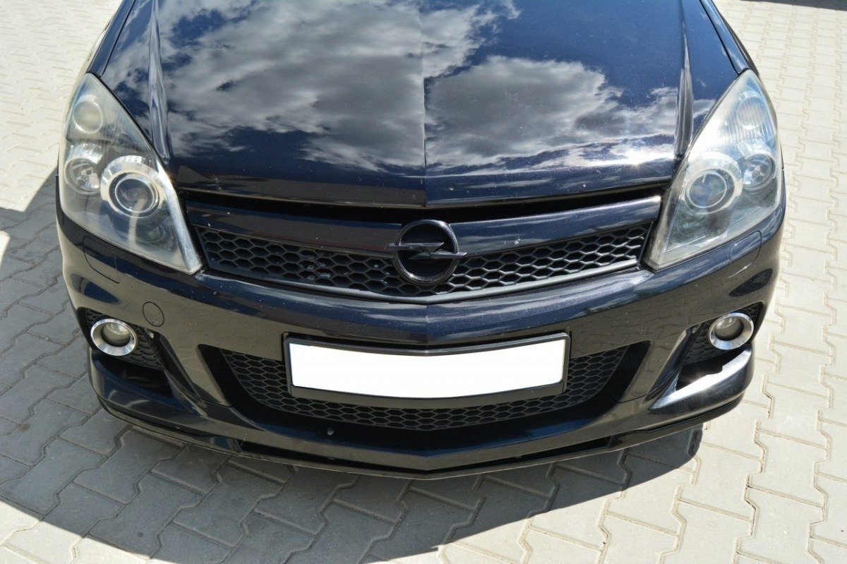 Street+ Spoilerlippe Front Ansatz passend für OPEL ASTRA H OPC / VXR Nurburg schwarz Hochglanz – Ansicht 1