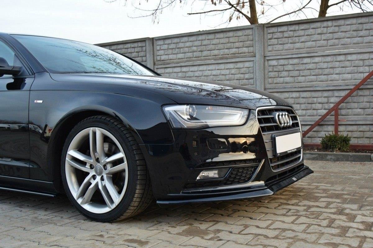 Front Diffuser V.2 Audi A4 B8 FL schwarz Hochglanz – Ansicht 4