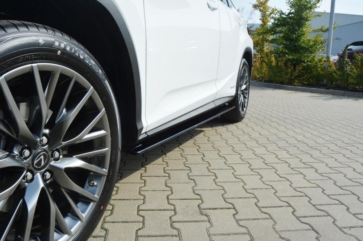 Street+ Seitenschweller Leisten passend für Lexus RX Mk4 schwarz Hochglanz – Ansicht 1