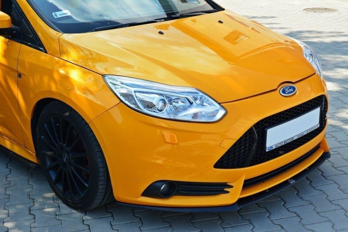 Street+ Spoilerlippe Front Ansatz passend für Ford Focus ST Mk3 (Cupra) schwarz Hochglanz – Ansicht 4