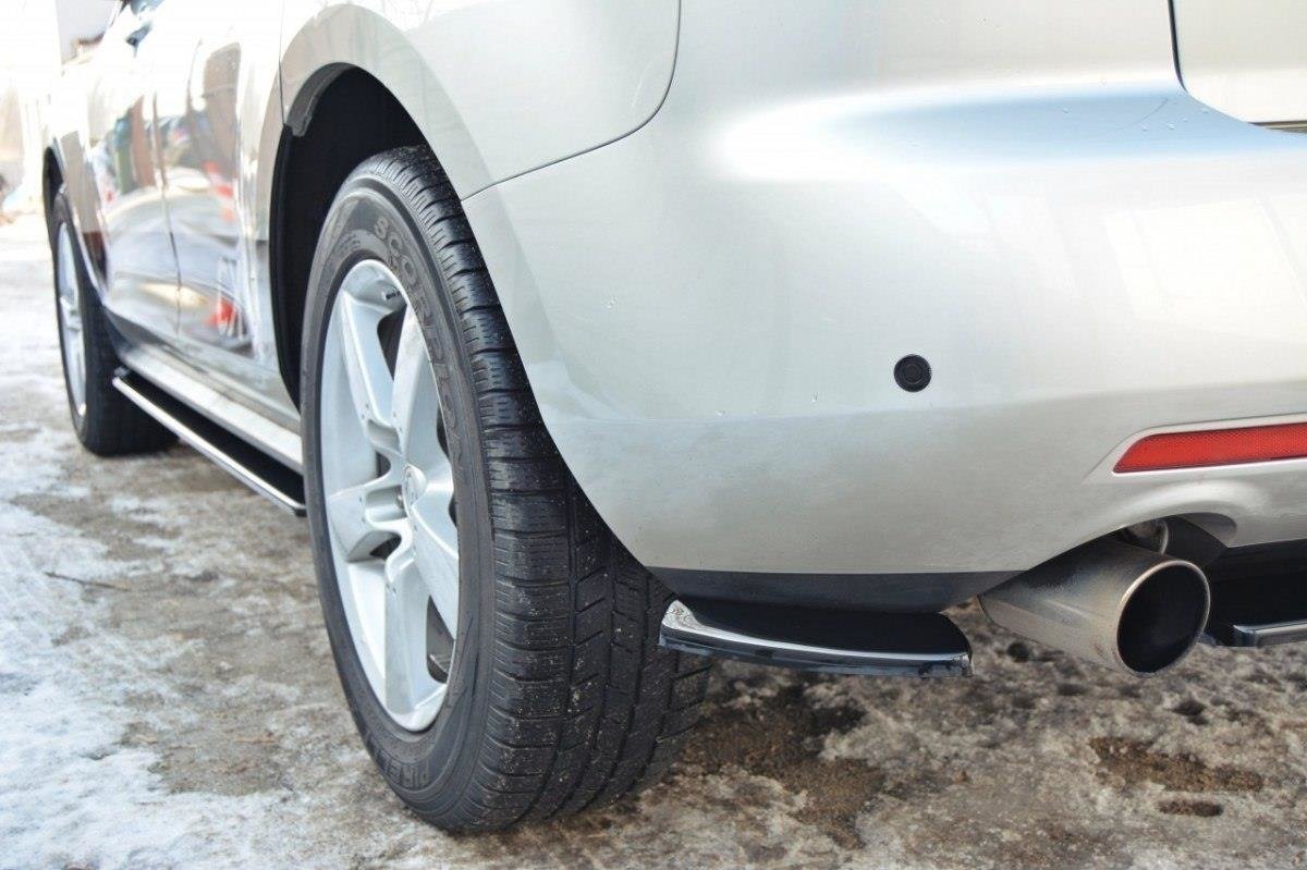Heck Ansatz Flaps Diffusor passend für MAZDA CX-7 schwarz Hochglanz – Ansicht 1