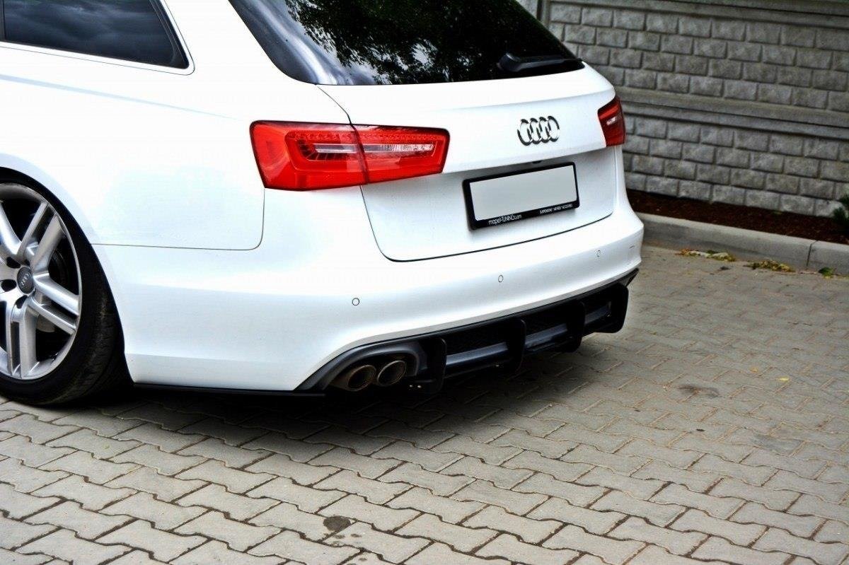 Heckschürze passend für & Heck Ansatz Flaps Diffusor passend für Audi A6 S-Line C7 (auspuffendrohr 1x2) – Ansicht 1