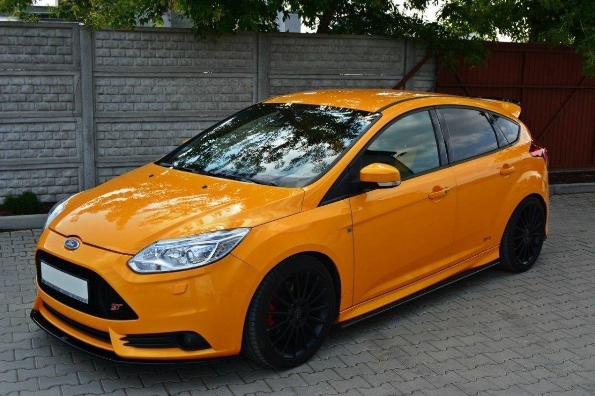 Street+ Spoilerlippe Front Ansatz V.2 passend für Ford Focus ST Mk3 schwarz Hochglanz – Ansicht 5