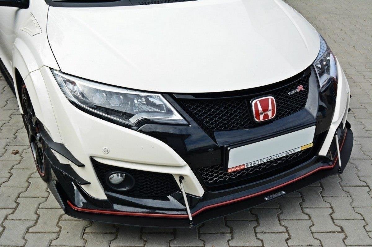 Racing Street+ Spoilerlippe Front Ansatz passend für v.2 HONDA CIVIC IX TYPE R – Ansicht 3