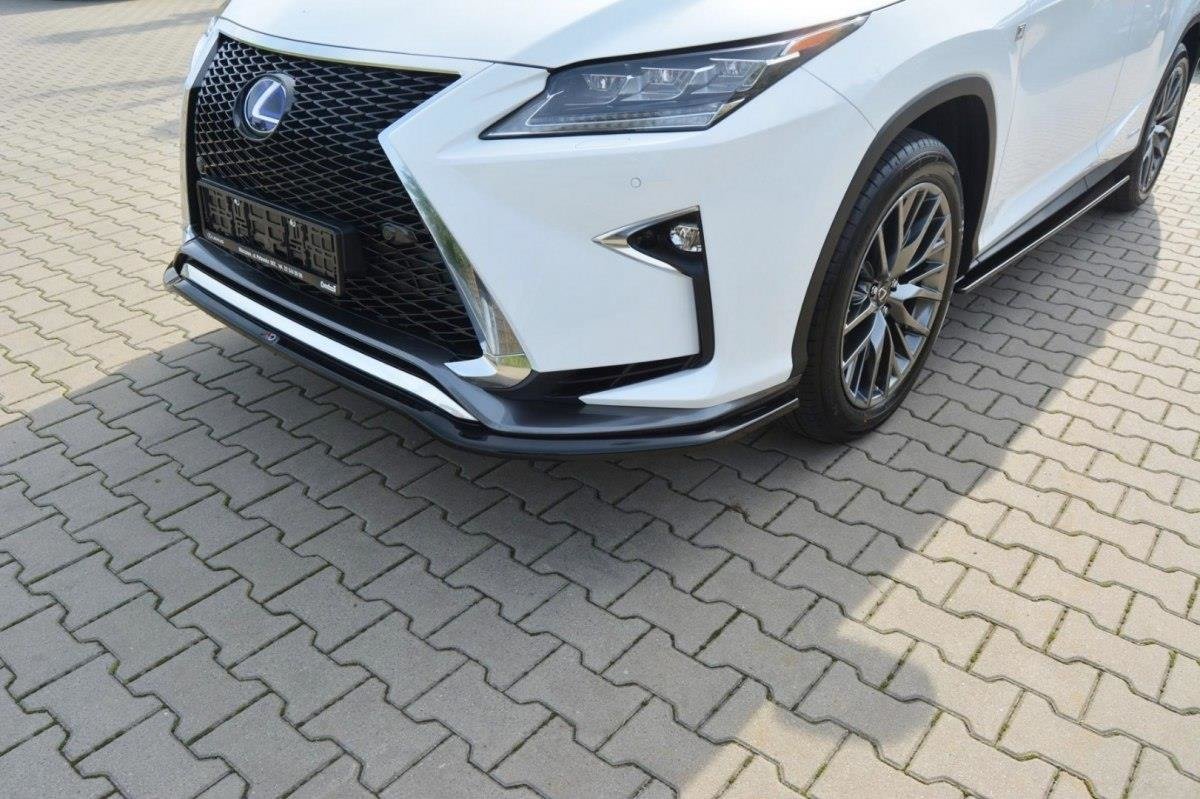 Street+ Spoilerlippe Front Ansatz V.1 passend für Lexus RX Mk4 F-Sport schwarz Hochglanz – Ansicht 1