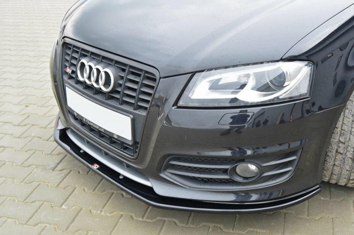 Street+ Spoilerlippe Front Ansatz V.2 passend für Audi S3 8P FL schwarz Hochglanz – Ansicht 4