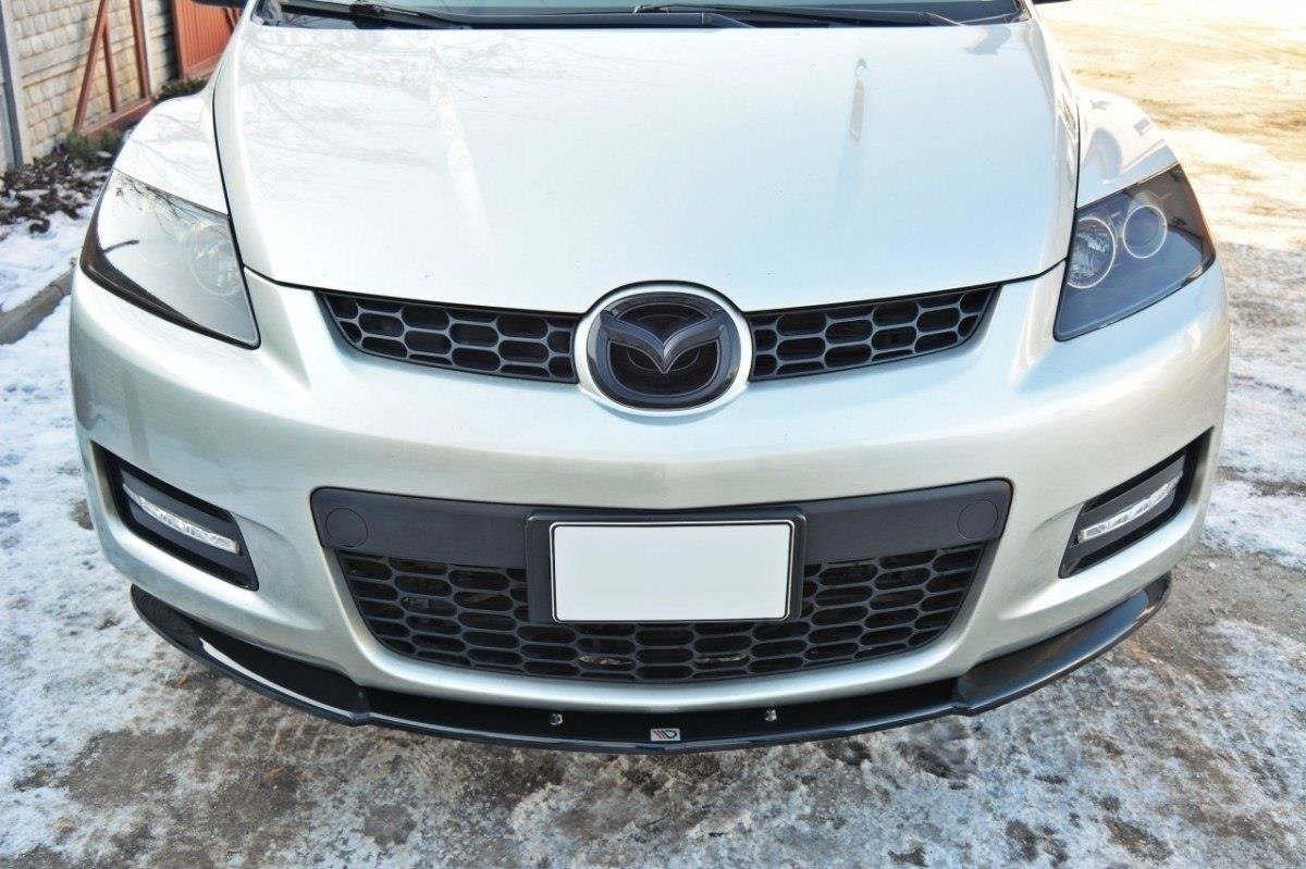 Street+ Spoilerlippe Front Ansatz passend für Mazda CX-7 schwarz Hochglanz – Ansicht 1